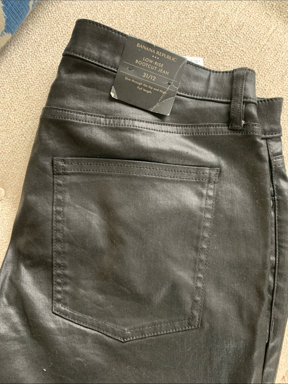 Banana Waxed Women’s Low-Rise Bootcut Black Jean